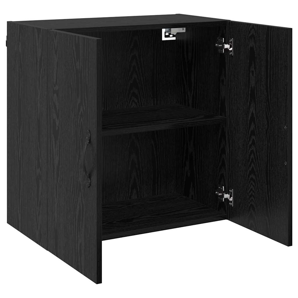 Wall Cabinet Black oak 60 x 31 x 60 cm Engineered wood